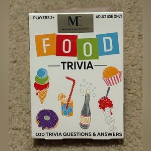 NWT Food Trivia Game - 100 trivia questions & answers